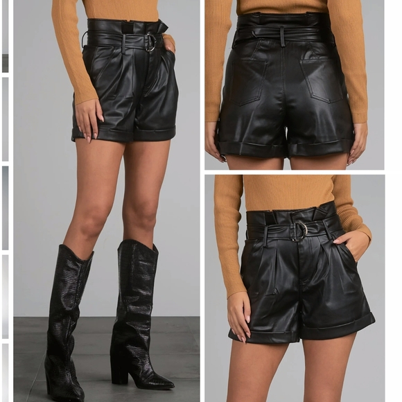 ELAN STEPHANIE FAUX LEATHER SHORT - Picture 6 of 6
